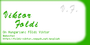 viktor foldi business card